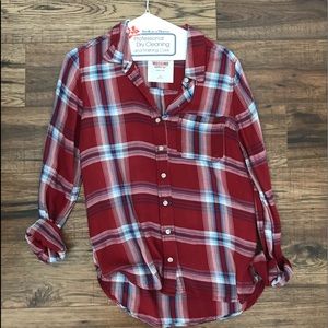 Plaid button down shirt